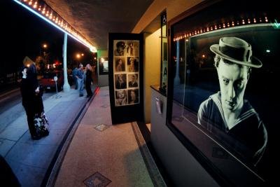 Picture of Buster Keaton on Silent Movie Theatre wall display