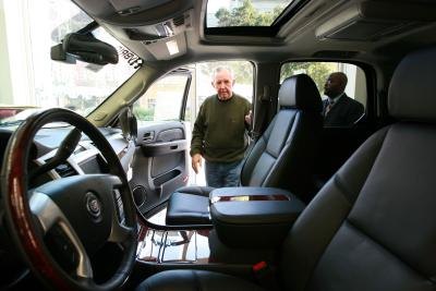 An Escalade driver's seat