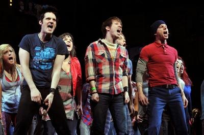 Broadway actors on stage