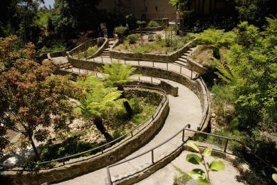 A trail weaves through Balboa Park in San Diego.