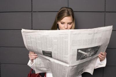 Woman with paper