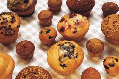 An assortment of muffins.