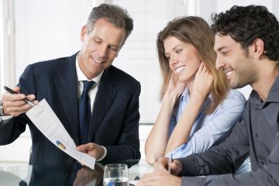 lawyer discussing options with clients