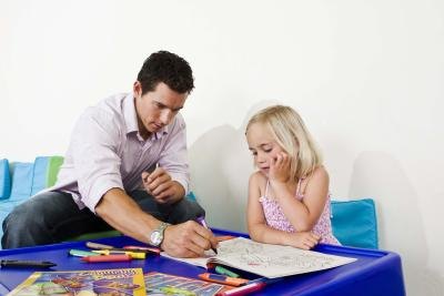 Teacher with preschool student Teacher with preschool student