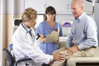 Your friend can test your range of motion to determine whether the knee is torn.
