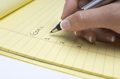 Writing a list.