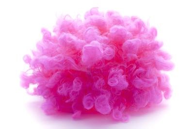 Dyed pink wig. Dyed pink wig.