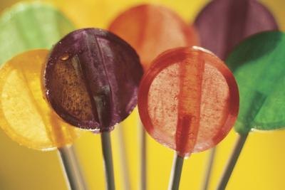 Close up of lollipops.