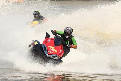 Jet ski riders on Australia river
