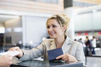 woman at airport