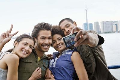 Friends posing for photo
