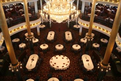Formal dining room on cruise