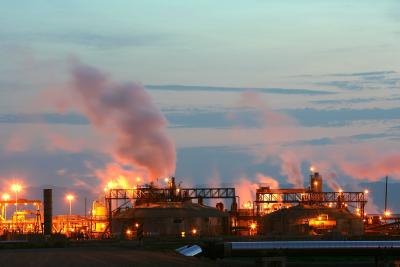 A geothermal power plant in Calipatria, California.
