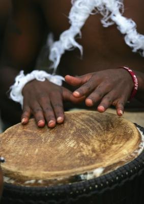 African drums are often used in ceremonies.