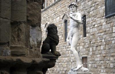 Michelangelo's masterpiece, "David".