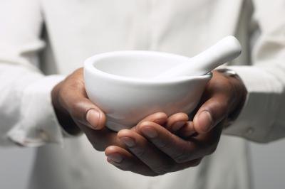 Pestle and mortar.