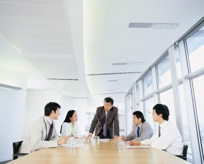 Colleagues in business meeting