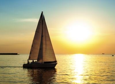 A sailboat.