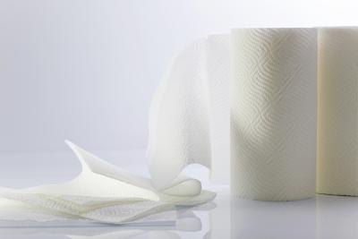 A close up of a roll of paper towel