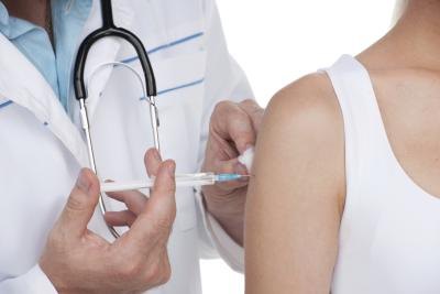 Doctor giving a patient an injection