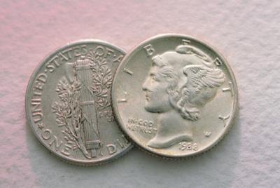 1935 Mercury dime