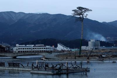 Aftermath of a tsunami in Japan.