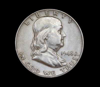 1948 U.S. Ben Franklin Half Dollar