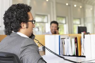 man on phone in office