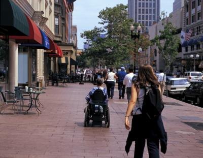 The ADA requires the path of travel to be accessible to all users. The ADA requires the path of travel to be accessible to all users.