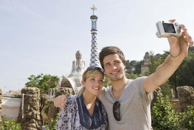 Couple take a photography on vacation