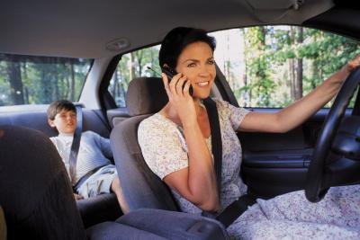 Cell phones can cause many accidents.