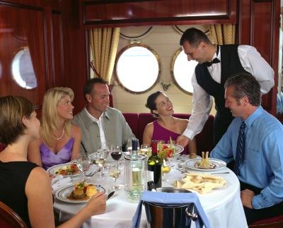Try the specialty restaurants on board