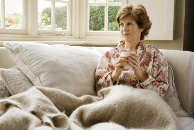 Woman drinking tea