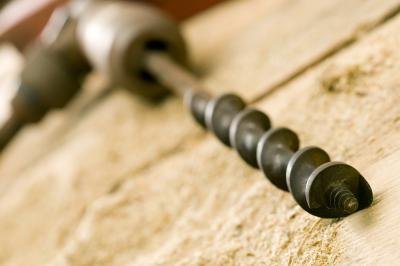 Drill holes for the ropes.