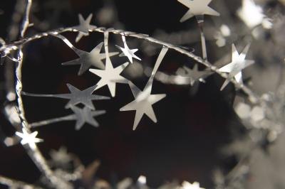 silver and black decorations