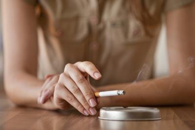 Woman with cigarette