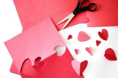 Paper hearts.