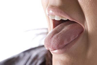 Close up of tongue. Close up of tongue.