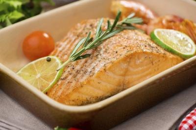 Roasted salmon filet