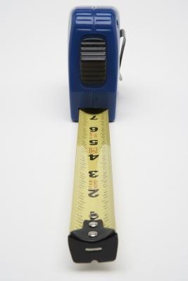 A steel tape measure is a helpful household tool. A steel tape measure is a helpful household tool.