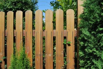 Wood fence
