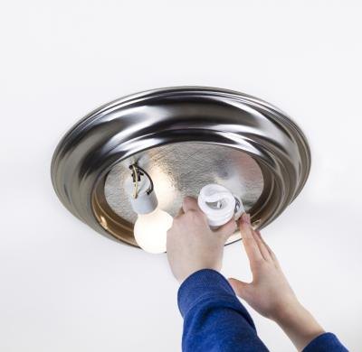 Fluorescent bulbs replacing tungsten bulbs
