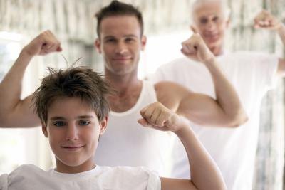 Men flexing muscles Men flexing muscles