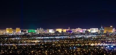 The Strip is best viewed at night, from high in the air.