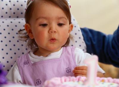 Baby girl at 1st Birthday