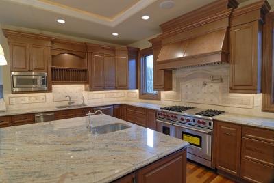 Granite countertops in a modern kitchen