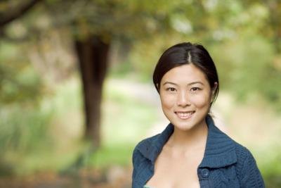 woman smiling
