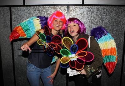 Girls dressed as the goddess Iris