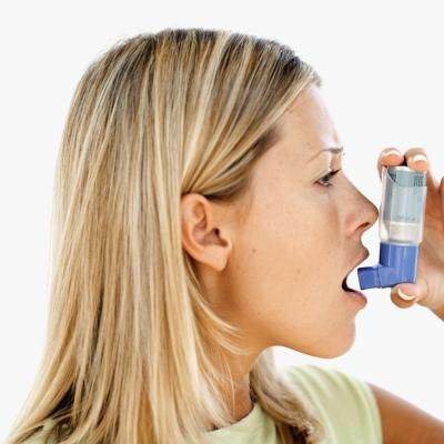 Woman with asthma.