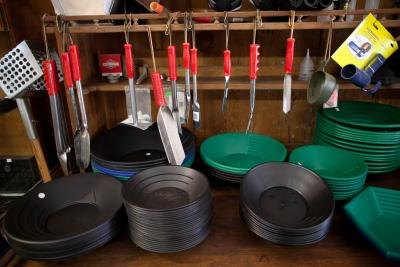 Panning equipment and prospecting tools for sale in store